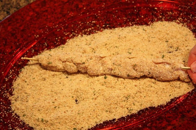 Breaded Chicken Skewers