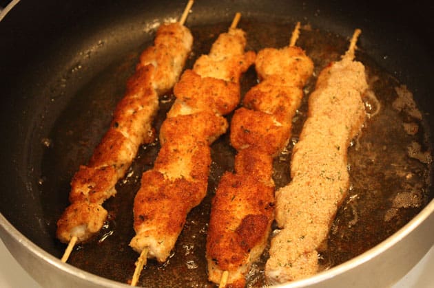Breaded Chicken Skewers