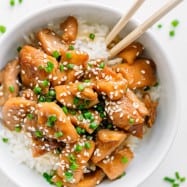 This chicken teriyaki easy to make and the sauce is just right. A chicken teriyaki recipe that totally satisfies the craving for takeout, only way better! | natashaskitchen.com