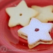 These Shortbread Cookies are soo soo good with hot tea. They are tasty as-is and even better with the raspberry preserves. I made them for Christmas.