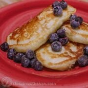 Mom made these buttermilk pancakes all the time when we were kids and she still makes them regularly. They are excellent with all kinds of toppings!