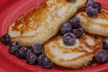 Mom made these buttermilk pancakes all the time when we were kids and she still makes them regularly. They are excellent with all kinds of toppings!