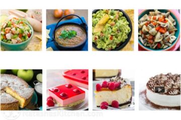 Eight photos of different food favorites