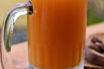 Bread Kvas is uber popular in Russia and Ukraine. You might compare it to a sweet, non-alcoholic beer. Enjoy it cold on a hot summer day.