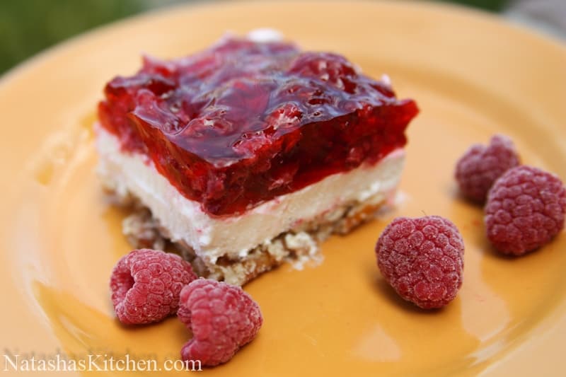 Raspberry Pretzel Jello-12