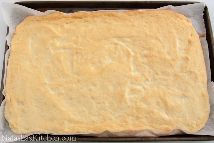 Biskvit Raspberry Roulade (Roulette) Cake - Рулет