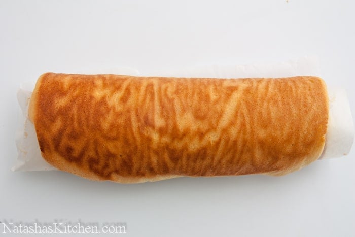 Biskvit Raspberry Roulade (Roulette) Cake - Рулет