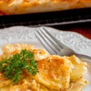 These Scalloped potatoes are rich and wonderful. This is a very nice dish for any special occasion. Just follow these simple photo instructions.