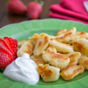 A must try cheese dumplings recipe with Ricotta cheese. These lazy vareniki are very easy and require only about 20 minutes, from start to finish to make.