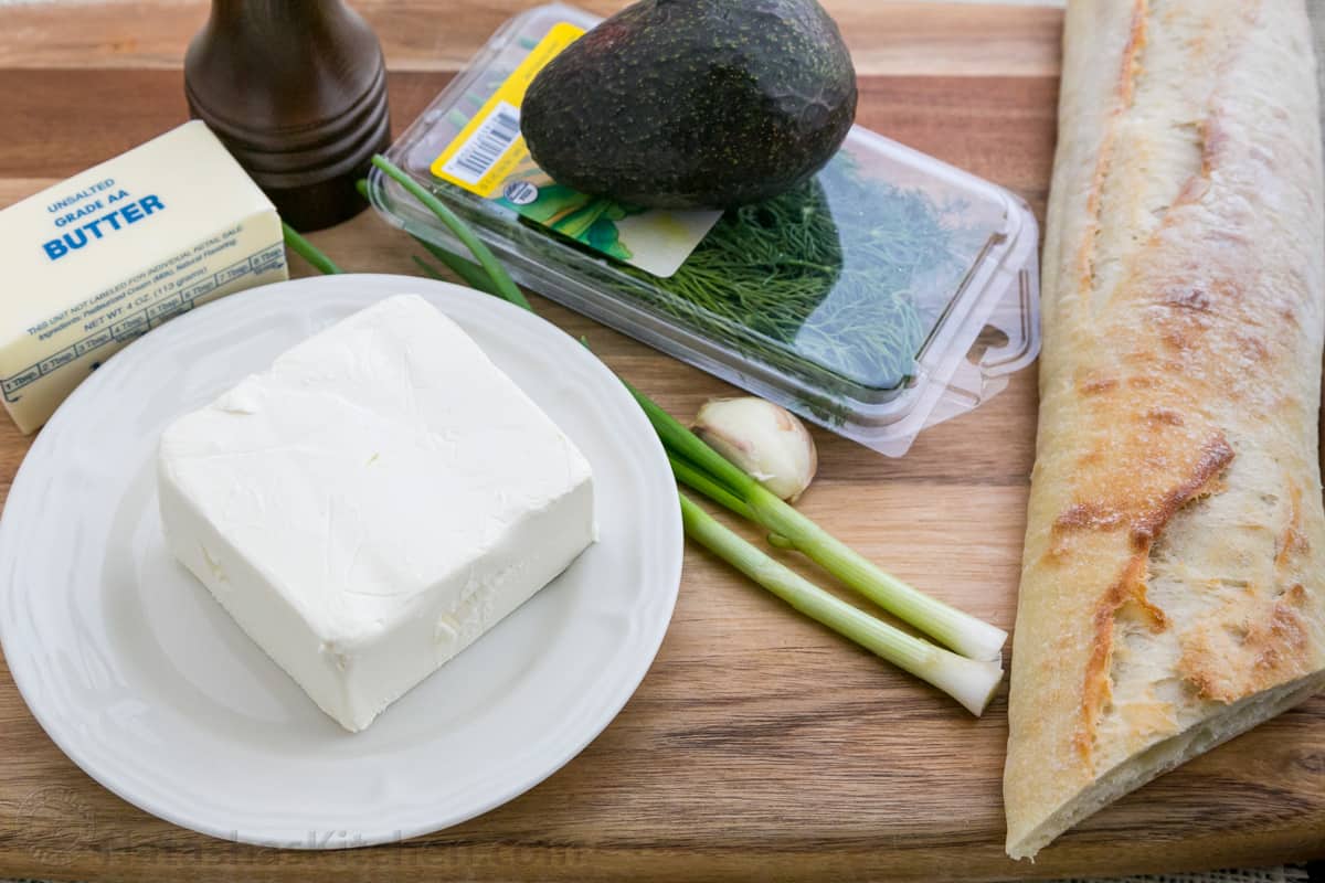 Canapes with Garlic Herb Cream Cheese and Avocado - Image 2