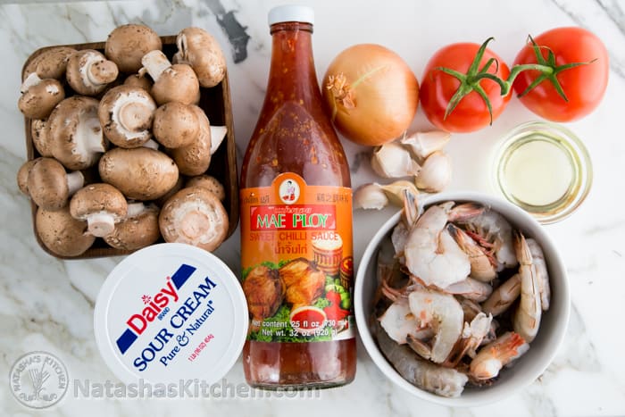 Shrimp and Mushrooms in a Garlic Bisque Sauce - Image 2