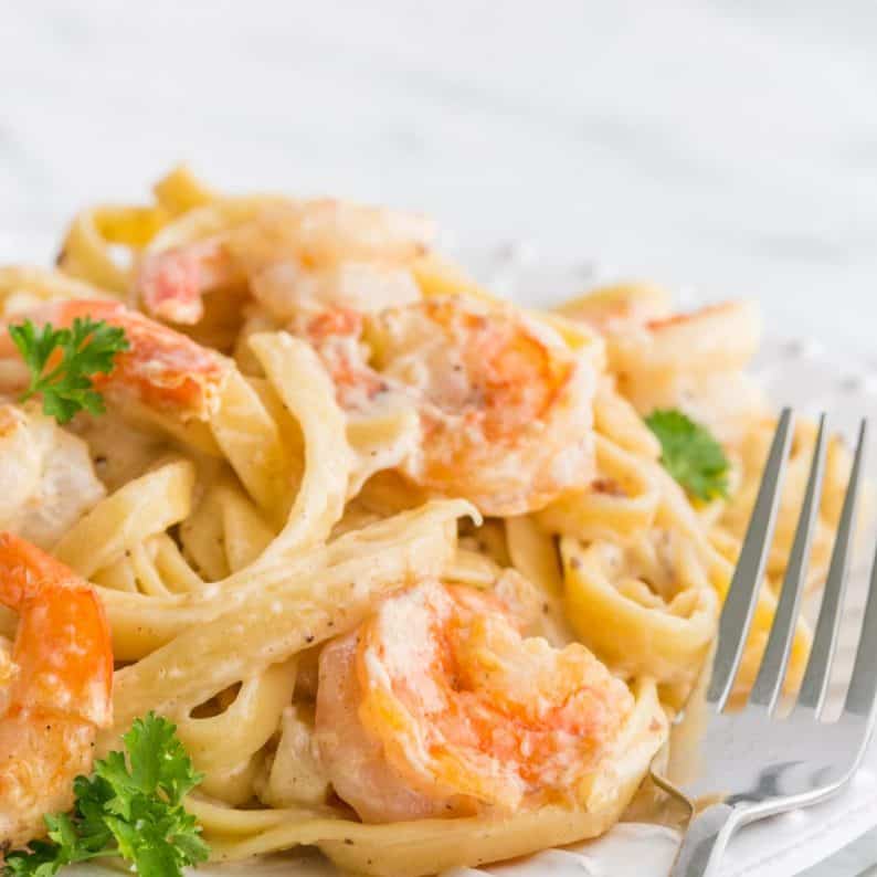 Creamy Shrimp Alfredo Fettuccine Pasta Recipe Natasha's Kitchen