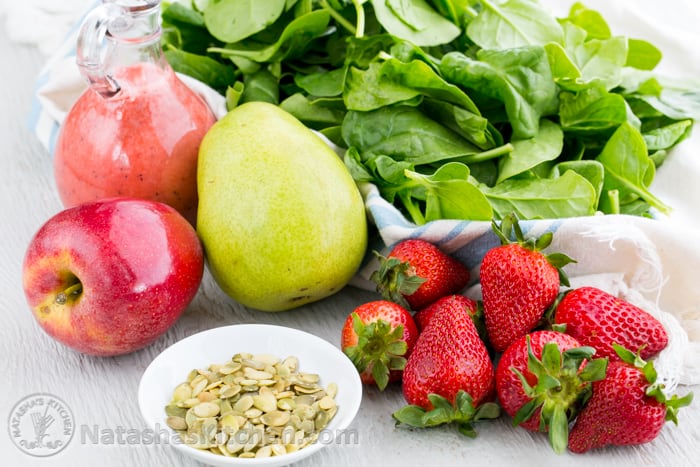 Fruit and Spinach Salad with Strawberry Vinaigrette - Image 2