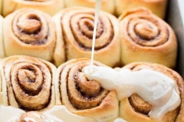 These Cinnamon Rolls are soft, fluffy, cinnamony, buttery and crowned with a lavish amount of salted maple glaze. I fell in love when I tried these.