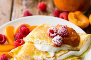 Crepes with Greek Yogurt Cream @natashaskitchen