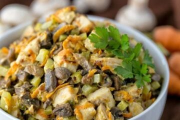 Chicken and Mushroom Wedding Salad - A unique and delicious salad! @natashaskitchen
