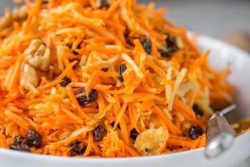 This carrot apple and walnut salad is so simple and delicious. My hubby and I couldn't stop eating it!! @natashaskitchen