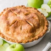 Cinnamon Apple Pie Recipe with a flaky cream cheese crust. Now THIS is an apple pie. @natashaskitchen