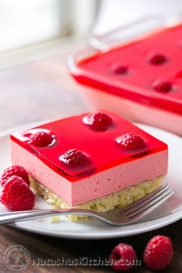 Jello Cake Recipe, Raspberry Jello Cake Recipe, Jello Mousse Cake