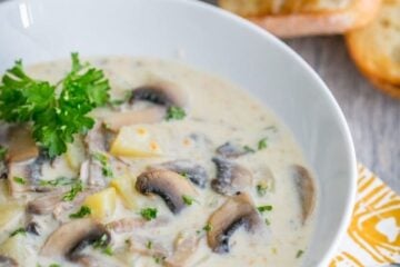 Easy and Hearty Mushroom Soup Recipe from @natashaskitchen