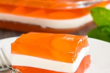 Peaches and Cream Layered Jello Recipe (with great video tutorial!) @natashaskitchen