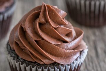 This chocolate cream cheese frosting is easy to make, silky smooth and pipes beautifully.