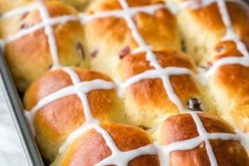 Hot Cross Buns Recipe. I loved how super fluffy these are! Great Easter tradition! @natashaskitchen