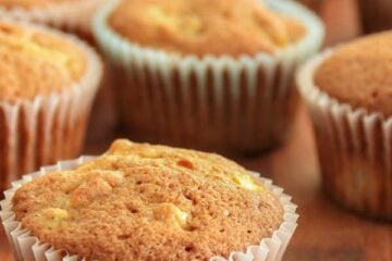 These Apple Banana Muffins are a super alternative to "boxed" cupcakes. These are especially moist. Enjoy them as muffins with milk or your morning coffee.