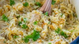 Creamy Chicken and Rice Recipe (a one-pot meal). You'll be going back for refills! @natashaskitchen