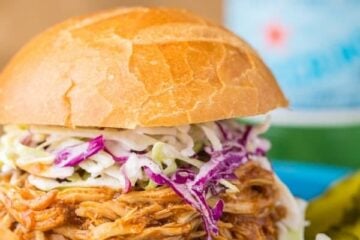 Crockpot BBQ Chicken - The Best Slow Cooker Pulled Chicken! Fall-apart tender, juicy and delicious! | natashaskitchen.com