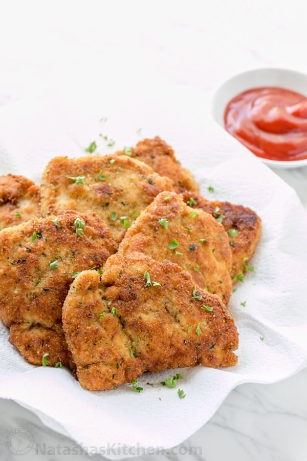 Easy Chicken Strips Recipe (Giant Chicken Nuggets)