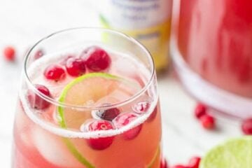 This Cranberry Pineapple Punch is crisp refreshing and loved by adults and kids. Perfect Christmas Holiday Punch! And it&rsquo;s totally easy; just add and stir!
