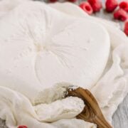 My Mother's method for homemade Farmers cheese (tvorog). Easy to make and much better than store-bought farmer cheese. How to make homemade cheese with step-by-step photos.