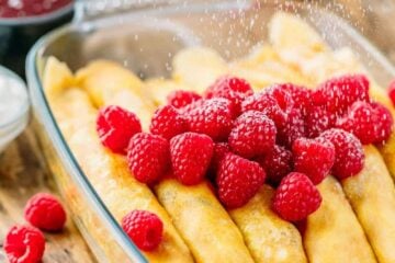 Making cheese crepes is easier than you think! All you need is a blender and non-stick skillet to make the best crepes filled with cheese.