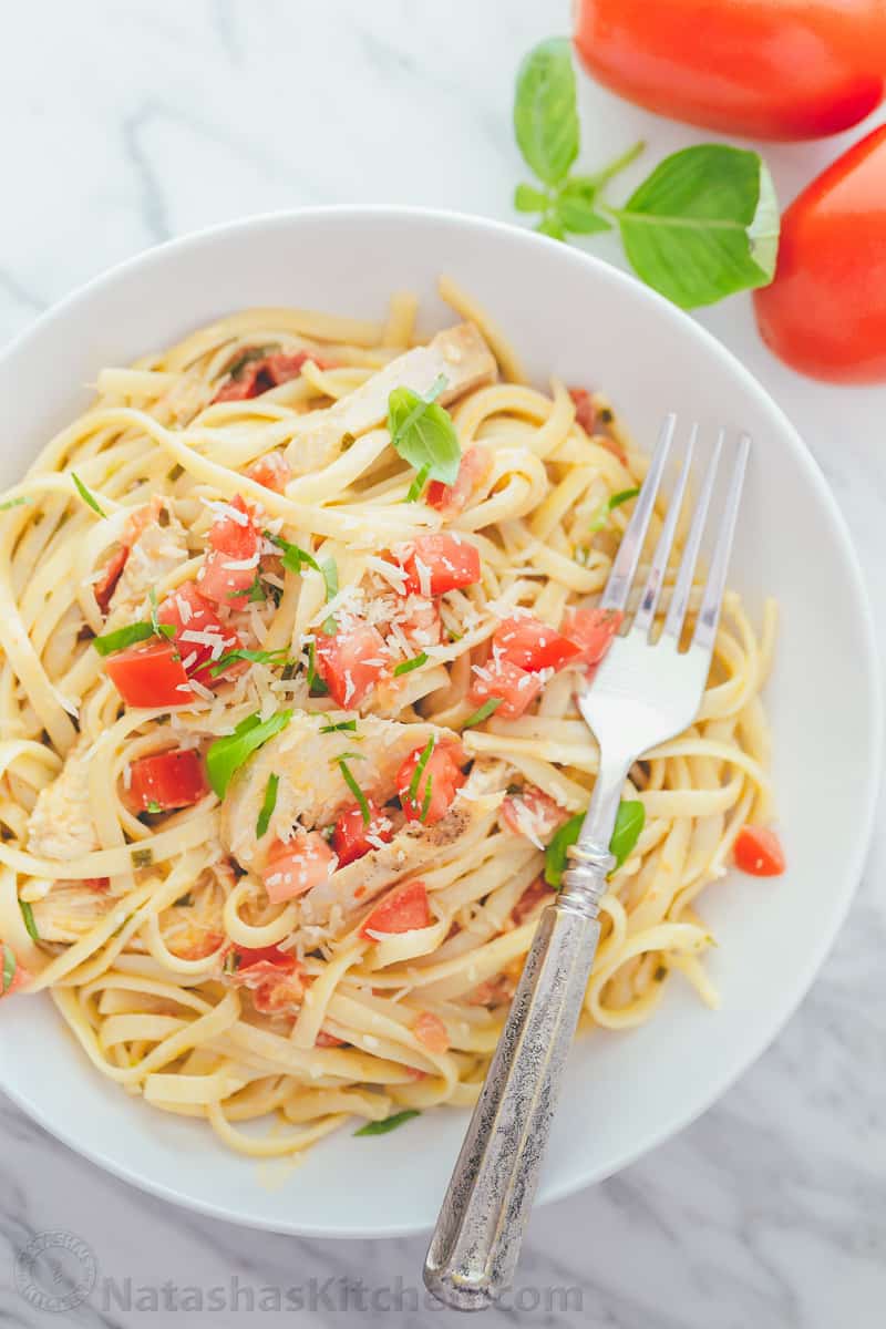 Chicken Pasta in Creamy Tomato Sauce - NatashasKitchen.com