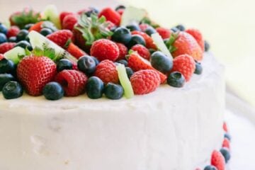 Kiwi Berry Cake - you have to see what's inside this stunning and delicious cake! | natashaskitchen.com