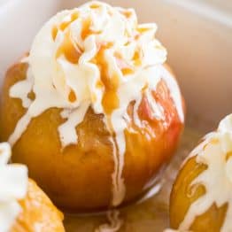 Baked Apples are a real treat and so easy! You will flip over how amazing your house smells as they bake. These baked apples taste like apple pie...Mmm!! | natashaskitchen.com