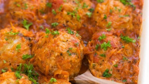 A dish with lazy cabbage rolls