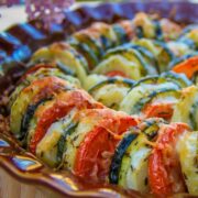 Vegetable Tain in a glass pan
