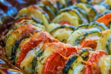 Vegetable Tain in a glass pan