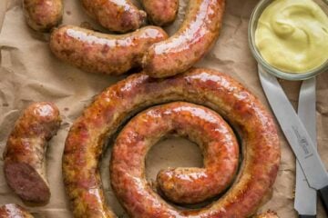 Learn how to make Homemade Sausage with this VIDEO recipe. Homemade sausage is a great way to use less expensive cuts of meat. The best kielbasa recipe! | natashaskitchen.com