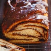 Chocolate Baba with chocolate sauce