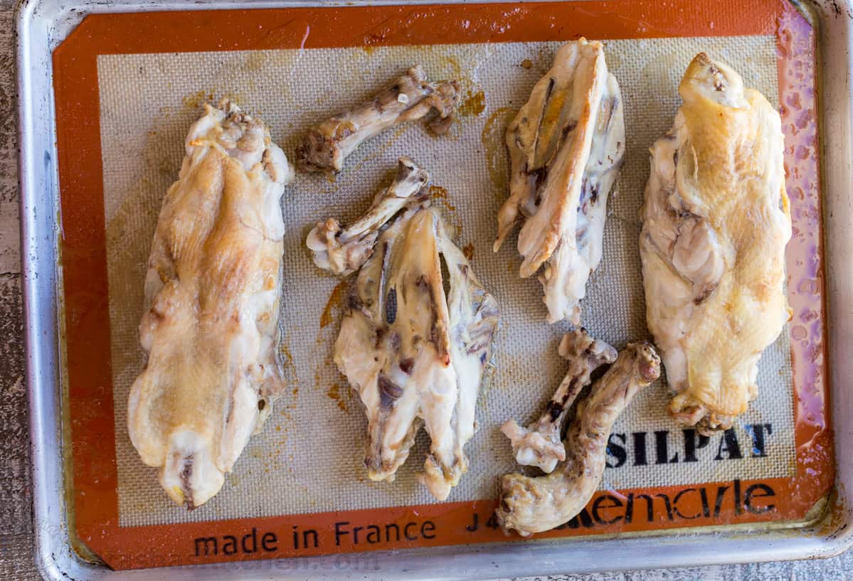 Easy homemade chicken stock tastes amazing in any recipe. Make this healthy Chicken Bone Broth on the stove, in the oven or in the Instant Pot How to roast bones for bone broth