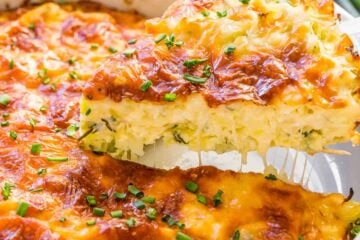 Savory cabbage pie loaded with cabbage and herbs. The batter makes it creamy and quiche-like. A golden cheesy crust takes this cabbage casserole over the top with a slight cheese pull when it's hot and fresh of the oven. | natashaskitchen.com