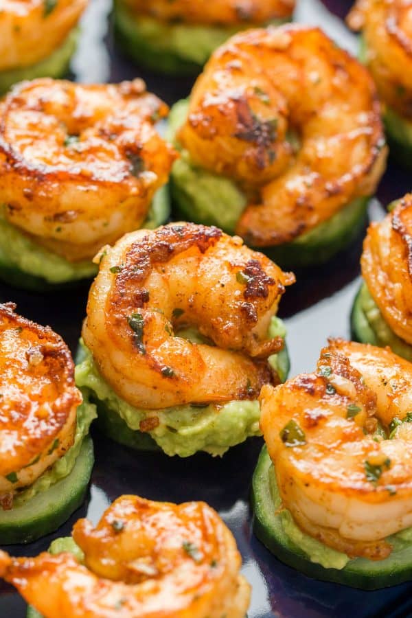 Avocado Cucumber Shrimp Appetizers 