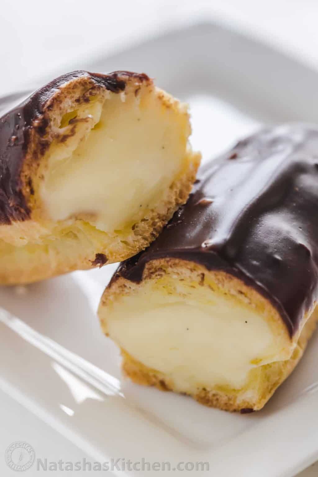 Classic Eclairs (VIDEO) - NatashasKitchen.com
