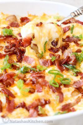 Loaded Mashed Potato Casserole - NatashasKitchen