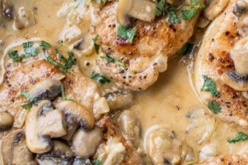Smothered Pork Chops in Mushroom Sauce #porkchops