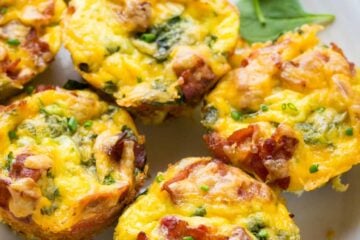 Egg muffins served on a platter