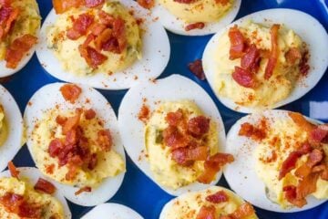 Deviled Eggs served on platter
